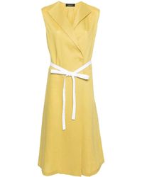 Fabiana Filippi - Poplin Linen Wrap Dress - Lyst