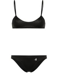 The Attico - Wet Effect Lycra Bikini Set - Lyst