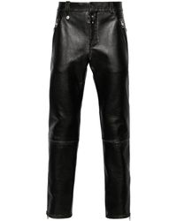 Alexander McQueen - Tapered Leather Trousers - Lyst