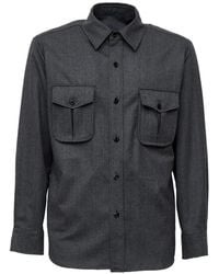 Caruso - Button-Up Flap-Pocket Overshirt - Lyst