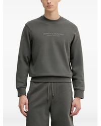 ARMANI EXCHANGE - Logo-Print Crew-Neck Sweatshirt - Lyst