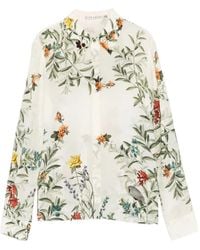 Alice + Olivia - Printed Silk Shirt - Lyst