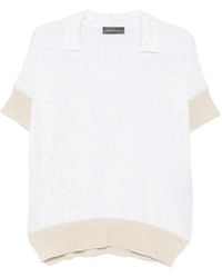 Lorena Antoniazzi - Pull Orné De Sequins À Col V - Lyst