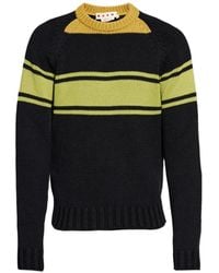 Marni - Striped Logo-Patch Sweater - Lyst