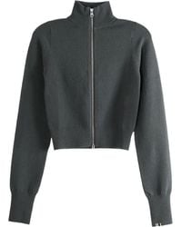 Extreme Cashmere - N°302 Zip-neck Cropped Cardigan - Lyst