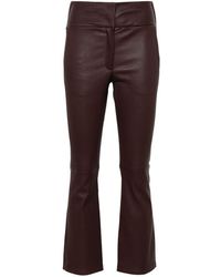 Arma - Leather Straight Trousers - Lyst
