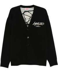 KENZO - X Futura 2000 Cardigan Con Logo - Lyst