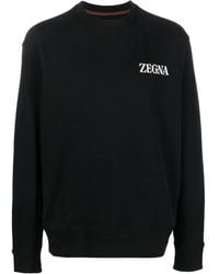 ZEGNA - Sweatshirt Mit Logo-Print - Lyst
