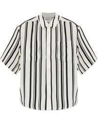 Anine Bing - Striped Short-Sleeve Shirt - Lyst