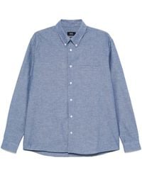 A.P.C. - Hemd Aus Bio-Baumwolle - Lyst