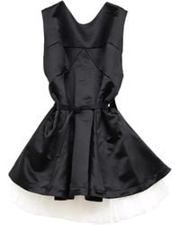 VAQUERA - Minikleid Aus Tüll Im Layering-Look Mit Gürtel - Lyst
