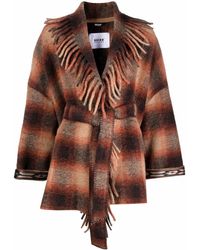 Bazar Deluxe Plaid-check Knit Jacket - Brown