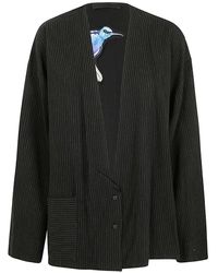 Maria Calderara - Pinstriped Pocket Jacket - Lyst