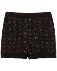Twinset - Jacquard-Knit Shorts With Houndstooth Pattern - Lyst