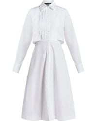 Karl Lagerfeld - ビブディテール シャツドレス - Lyst