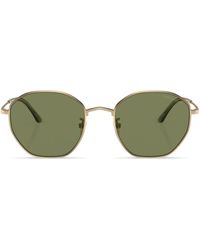 Giorgio Armani - Tinted-lens Geometric-frame Sunglasses - Lyst