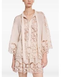 Elie Saab - Macramé Silk Blouse - Lyst