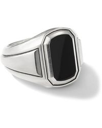 David Yurman Anillo Deco Signet - Negro