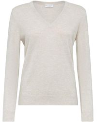 Brunello Cucinelli - Long-Sleeve Fitted Jumper - Lyst