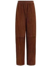 Fabiana Filippi - Suede Straight-Leg Trousers - Lyst
