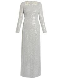Erdem - Embellished Long-Sleeves Maxi Dress - Lyst