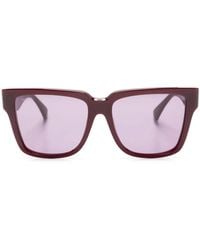 Max Mara Eyewear - Logo-Engraved Square-Frame Sunglasses - Lyst
