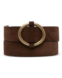 Sessun - Tisao Su Round-Buckle Suede Belt - Lyst