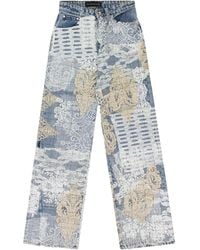 Who Decides War - Grid Lace Straight-Fit Jeans - Lyst