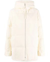 Jil Sander - Padded Zip-Up Cotton Hooded Coat - Lyst