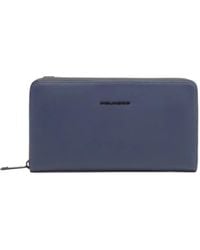 Piquadro - Logo-Plaque Zip-Around Wallet - Lyst