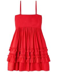 Ganni - Organic Cotton Mini Dress - Lyst