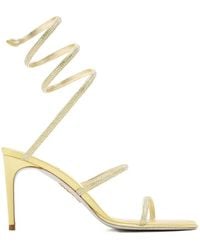 Rene Caovilla - Sandales Cleo À Talon, Brides En Spirale Et Strass - Lyst