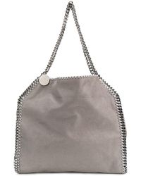 Stella McCartney Licht Grijze Falabella Draagtas Met Zilveren Ketting - Grijs