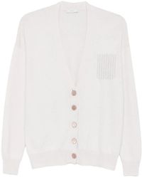 Peserico - Bead-Embellished V-Neck Cardigan - Lyst