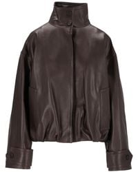 DURAZZI MILANO - Leather Bomber Jacket - Lyst