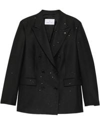 Manuel Ritz - Sequin-Embellished Double-Breasted Blazer - Lyst