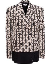 CuAnna - Double-Breasted Patterned Jacket - Lyst