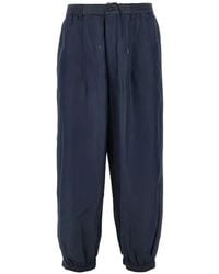 Emporio Armani - Cotton Blend Trousers - Lyst