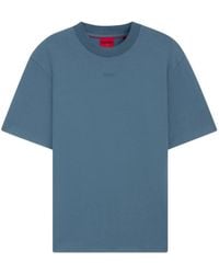 HUGO - Relaxed-Fit T-Shirt With Centered Logo Detail - Lyst