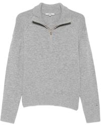 Maje - Quarter-Zip Knitted Sweater - Lyst