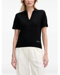 Guess - Rhinestone-Embellished Polo-Collar T-Shirt - Lyst