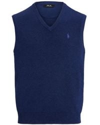 Ralph Lauren - Gilet En Maille À Col V - Lyst