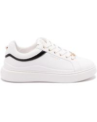 Twinset - Leather-Trimmed Lace-Up Low-Top Sneakers - Lyst