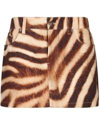 7 For All Mankind - Minijupe À Imprimé Zébré - Lyst