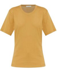 Lemaire - Round-Neck Short-Sleeve Rib T-Shirt - Lyst