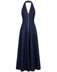 Nicholas - Elsa Halterneck Zip-Front Maxi Dress - Lyst