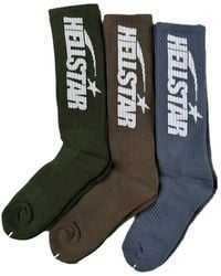 HELLSTAR - Logo-Detail Socks (Set Of Three) - Lyst