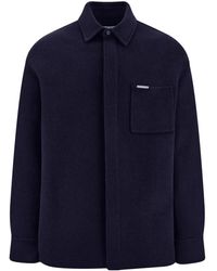 Ferragamo - Logo-Plaque Shirt Jacket - Lyst