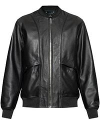 Paul Smith - Zip-Front Leather Jacket - Lyst