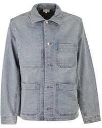 メンズ A.P.C. インディゴ Elvis デニムジャケット ブルー | Lyst